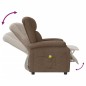 vidaXL Sillón de masaje eléctrico tela marrón vidaXL Sillón de masaje eléctrico tela marrón