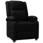 vidaXL Sillón reclinable de cuero sintético negro vidaXL Sillón reclinable de cuero sintético negro