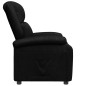 vidaXL Sillón reclinable de cuero sintético negro vidaXL Sillón reclinable de cuero sintético negro