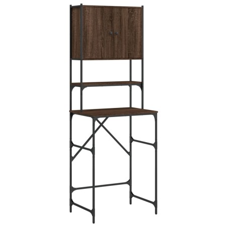 vidaXL Armario de lavadora marrón roble 68x48,5x194 cm