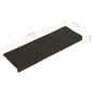 vidaXL Alfombrilla de escaleras 15 uds punzonada antracita 65x21x4 cm vidaXL Alfombrilla de escaleras 15 uds punzonada antracita 65x21x4 cm