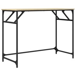 vidaXL Escritorio madera ingeniería y acero roble Sonoma 100x45x76 cm