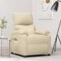 vidaXL Sillón de masaje de tela color crema vidaXL Sillón de masaje de tela color crema