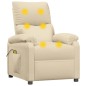 vidaXL Sillón de masaje de tela color crema vidaXL Sillón de masaje de tela color crema