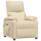 vidaXL Sillón de masaje de tela color crema vidaXL Sillón de masaje de tela color crema