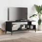 vidaXL Mueble de TV madera de ingeniería y acero negro 102x40x41 cm vidaXL Mueble de TV madera de ingeniería y acero negro 102x40x41 cm