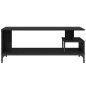 vidaXL Mueble de TV madera de ingeniería y acero negro 102x40x41 cm vidaXL Mueble de TV madera de ingeniería y acero negro 102x40x41 cm