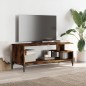 vidaXL Mueble de TV madera de ingeniería y acero negro 102x40x41 cm vidaXL Mueble de TV madera de ingeniería y acero negro 102x40x41 cm