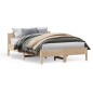 vidaXL Estructura de cama con cabecero madera maciza pino 140x200 cm