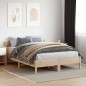 vidaXL Estructura de cama con cabecero madera maciza pino 140x200 cm