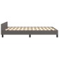 vidaXL Estructura de cama con cabecero cuero sintético gris 120x200cm vidaXL Estructura de cama con cabecero cuero sintético gris 120x200cm