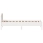 vidaXL Estructura de cama con cabecero madera pino blanco 75x190 cm vidaXL Estructura de cama con cabecero madera pino blanco 75x190 cm