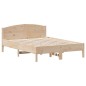 vidaXL Estructura de cama con cabecero madera maciza pino 135x190 cm