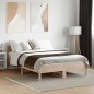 vidaXL Estructura de cama con cabecero madera maciza pino 135x190 cm