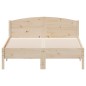 vidaXL Estructura de cama con cabecero madera maciza pino 135x190 cm