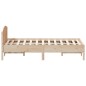 vidaXL Estructura de cama con cabecero madera maciza pino 135x190 cm