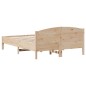 vidaXL Estructura de cama con cabecero madera maciza pino 135x190 cm