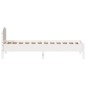 vidaXL Estructura de cama con cabecero madera de pino blanca 90x200 cm vidaXL Estructura de cama con cabecero madera de pino blanca 90x200 cm