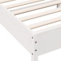 vidaXL Estructura de cama con cabecero madera de pino blanca 90x200 cm vidaXL Estructura de cama con cabecero madera de pino blanca 90x200 cm