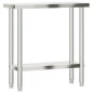 vidaXL Mesa de trabajo de cocina acero inoxidable 82,5x30x85 cm