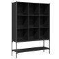vidaXL Estantería de madera de ingeniería negra 102x30x141,5 cm vidaXL Estantería de madera de ingeniería negra 102x30x141,5 cm