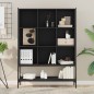 vidaXL Estantería de madera de ingeniería negra 102x30x141,5 cm vidaXL Estantería de madera de ingeniería negra 102x30x141,5 cm