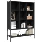 vidaXL Estantería de madera de ingeniería negra 102x30x141,5 cm vidaXL Estantería de madera de ingeniería negra 102x30x141,5 cm