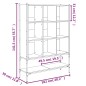 vidaXL Estantería de madera de ingeniería negra 102x30x141,5 cm vidaXL Estantería de madera de ingeniería negra 102x30x141,5 cm