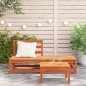 vidaXL Sofá jardín sin reposabrazos con reposapiés madera pino marrón vidaXL Sofá jardín sin reposabrazos con reposapiés madera pino marrón