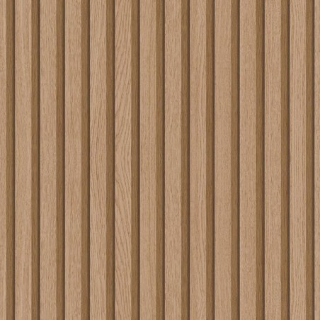 Noordwand Panel pintado Botanica Wooden Slats marrón