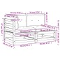 vidaXL Sofá de jardín 2 plazas con cojines madera maciza de Douglas vidaXL Sofá de jardín 2 plazas con cojines madera maciza de Douglas