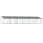 vidaXL Jaula de perros techo y puertas acero galvanizado gris 12x2x2 m