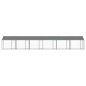 vidaXL Jaula de perros techo y puertas acero galvanizado gris 12x2x2 m