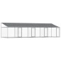 vidaXL Jaula de perros techo y puertas acero galvanizado gris 8x2x2 m vidaXL Jaula de perros techo y puertas acero galvanizado gris 8x2x2 m