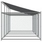 vidaXL Jaula de perros techo y puertas acero galvanizado gris 8x2x2 m vidaXL Jaula de perros techo y puertas acero galvanizado gris 8x2x2 m