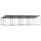vidaXL Jaula de perros techo y puertas acero galvanizado gris 8x2x2 m vidaXL Jaula de perros techo y puertas acero galvanizado gris 8x2x2 m