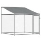 vidaXL Jaula de perros techo y puertas acero galvanizado gris 8x2x2 m vidaXL Jaula de perros techo y puertas acero galvanizado gris 8x2x2 m