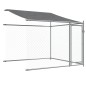 vidaXL Jaula de perros techo y puertas acero galvanizado gris 8x2x2 m vidaXL Jaula de perros techo y puertas acero galvanizado gris 8x2x2 m