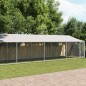 vidaXL Jaula de perros techo y puerta acero galvanizado gris 10x2x2 m vidaXL Jaula de perros techo y puerta acero galvanizado gris 10x2x2 m