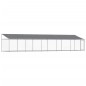 vidaXL Jaula de perros techo y puerta acero galvanizado gris 10x2x2 m vidaXL Jaula de perros techo y puerta acero galvanizado gris 10x2x2 m