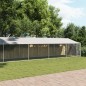 vidaXL Jaula de perros techo y puerta acero galvanizado gris 10x2x2 m vidaXL Jaula de perros techo y puerta acero galvanizado gris 10x2x2 m