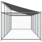 vidaXL Jaula de perros techo y puerta acero galvanizado gris 10x2x2 m vidaXL Jaula de perros techo y puerta acero galvanizado gris 10x2x2 m