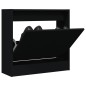 vidaXL Zapatero de madera de ingeniería negro 60x21x57 cm vidaXL Zapatero de madera de ingeniería negro 60x21x57 cm