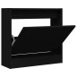 vidaXL Zapatero de madera de ingeniería negro 60x21x57 cm vidaXL Zapatero de madera de ingeniería negro 60x21x57 cm