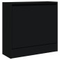 vidaXL Zapatero de madera de ingeniería negro 60x21x57 cm vidaXL Zapatero de madera de ingeniería negro 60x21x57 cm