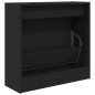 vidaXL Zapatero de madera de ingeniería negro 60x21x57 cm vidaXL Zapatero de madera de ingeniería negro 60x21x57 cm