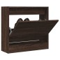 vidaXL Zapatero de madera de ingeniería marrón roble 60x21x57 cm vidaXL Zapatero de madera de ingeniería marrón roble 60x21x57 cm