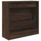 vidaXL Zapatero de madera de ingeniería marrón roble 60x21x57 cm vidaXL Zapatero de madera de ingeniería marrón roble 60x21x57 cm
