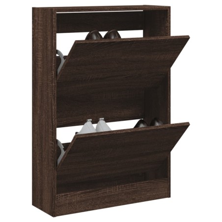 vidaXL Zapatero de madera de ingeniería marrón roble 60x21x87,5 cm