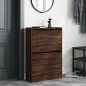 vidaXL Zapatero de madera de ingeniería marrón roble 60x21x87,5 cm vidaXL Zapatero de madera de ingeniería marrón roble 60x21x87,5 cm